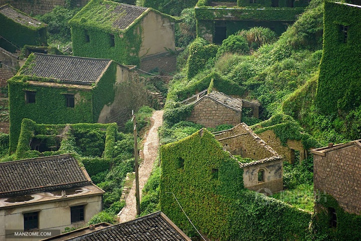 طبیعت روستای متروکه در چین را پس گرفت